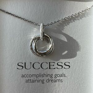 SUCCESS Diamond and Silver Pendant and Necklace